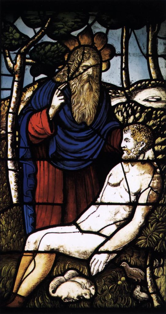 The Creation, by Italian Gothic Glass Painter, 1490s Stained glass window on Cathedral, Milan Courtesy of the Web Gallery of Art