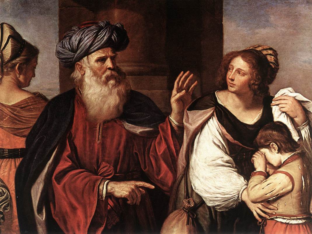 GUERCINO Abraham Casting Out Hagar and Ishmael 1657 Oil on canvas, 115 x 154 cm Pinacoteca di Brera, Milan