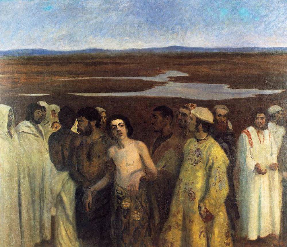 FERENCZY, Károly Joseph Sold into Slavery by his Brothers 1900 Oil on canvas, 192 x 229 cm Magyar Nemzeti Galéria, Budapest Courtesy Web Gallery of Art
